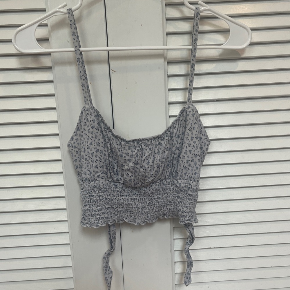 hollister floral tank top